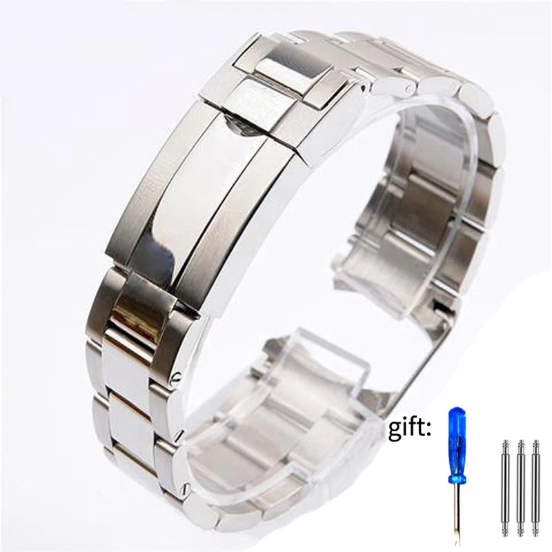Watch Bracelet for Rolex DAYTONA GMT SUBMARINER Watch Accessories Metal Strap 20mm 904 Solid Stainless Steel Watchbands