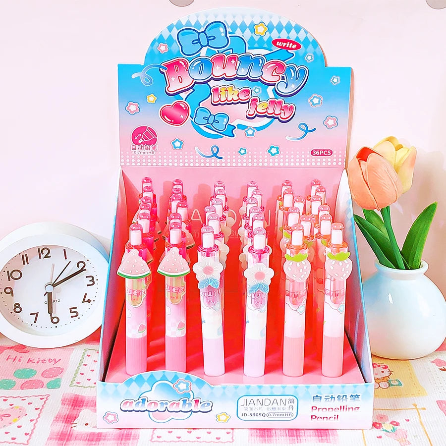Aesthetic kawaii stationery supplies drawing useful back to school supplies Strawberry mechanical pencil cute pencils