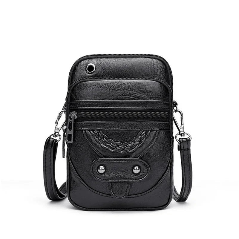 Rossbody New Texture Shoulder Bag Soft Leather Western Style Mature Fashion Retro Small Bag Suitable Ladies All-match Bag