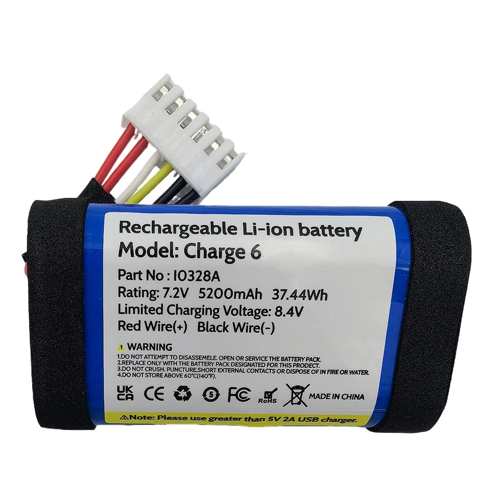 2026 Years 100% Original High Quality Speaker 5000mAh Battery For JBL Charge 6 Charge6 Bluetooth Batteries Fast Shipping