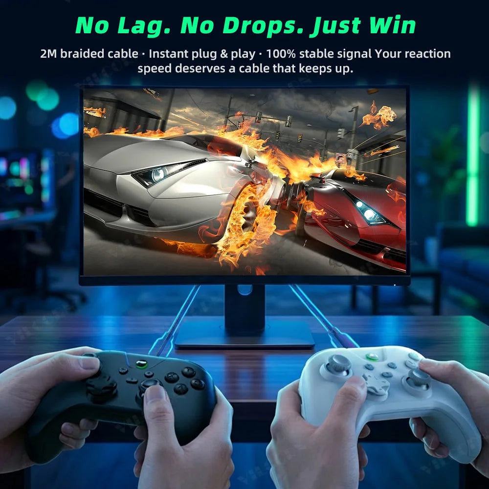 Wired Gaming Controller for PS4 Console PC Controls-No Lag. No Drops Dual Vibration Gamepad for Switch, iOS, Android