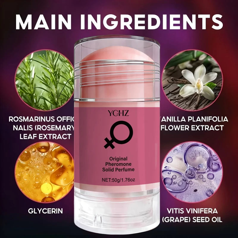 Pheromone Fresh Scent Solid Balm, Which Can Emit a Charming Fragrance to Quickly Reduce Body Odor, Enhance Your Personal Charm a