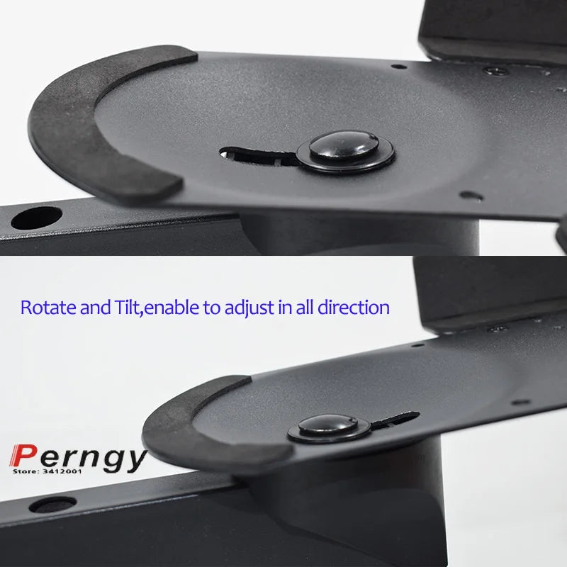 1 Pair=2pcs SW-70 Popular Steel Speaker Wall Mount Bracket Clamp Width Adjustable Rotate All Direction Tilt 25kg Load