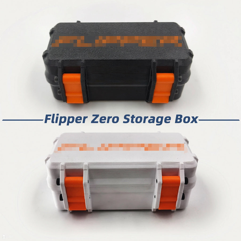 Flipper Zero Protective Case - 3D Printed PETG Storage Box with Cable Compartment, Shockproof/Dustproof Cover for Bare Device