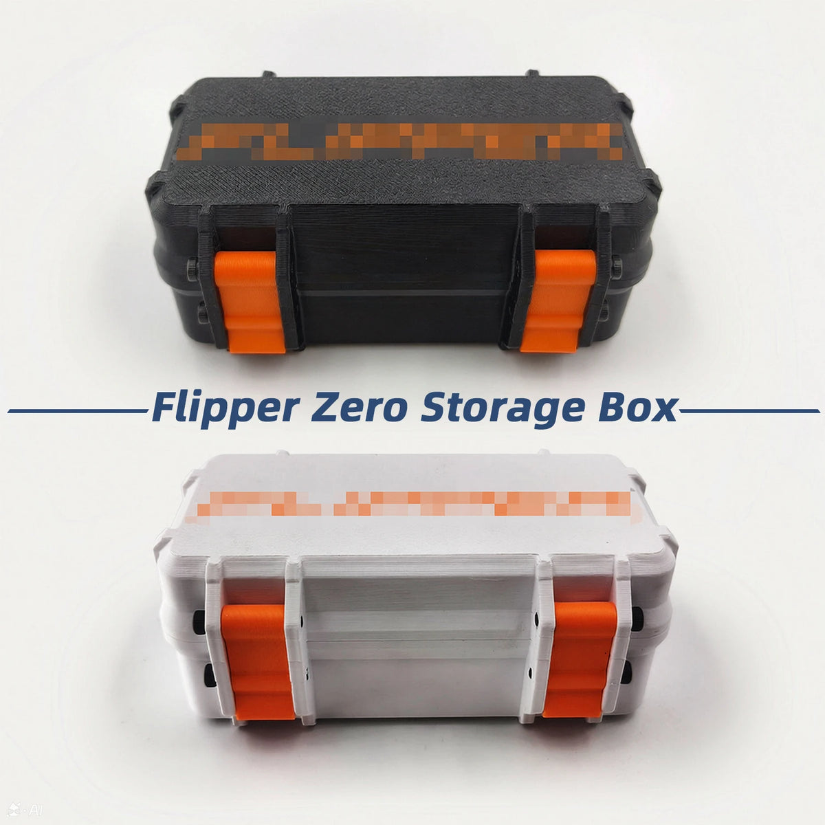 Flipper Zero Protective Case - 3D Printed PETG Storage Box with Cable Compartment, Shockproof/Dustproof Cover for Bare Device
