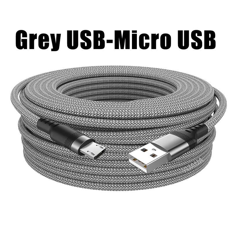 Câble de charge rapide micro USB Android type C étendu 2M 3M 5 mètres pour Huawei Xiaomi Vivo Oppo et Leeco