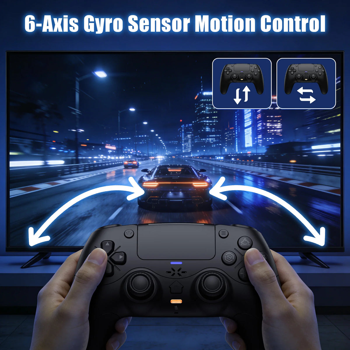 Manette sans fil compatible PS5 avec vibration
