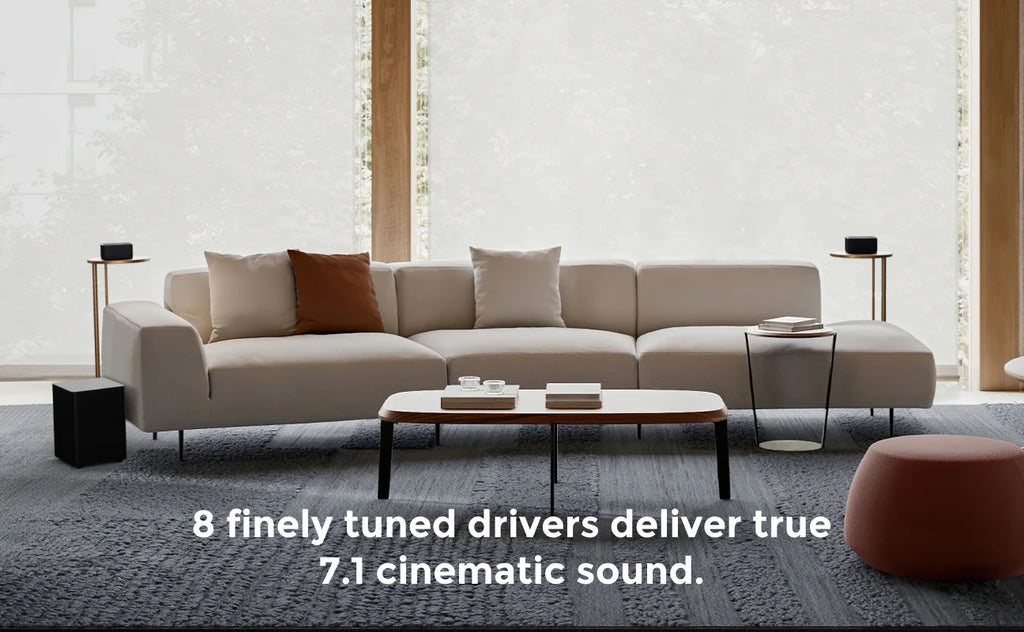 ULTIMEA 500W 7.1ch Dolby Atmos Soundbar with Wireless Subwoofer & 4 Surround Speakers, Home Theater System with APP Control