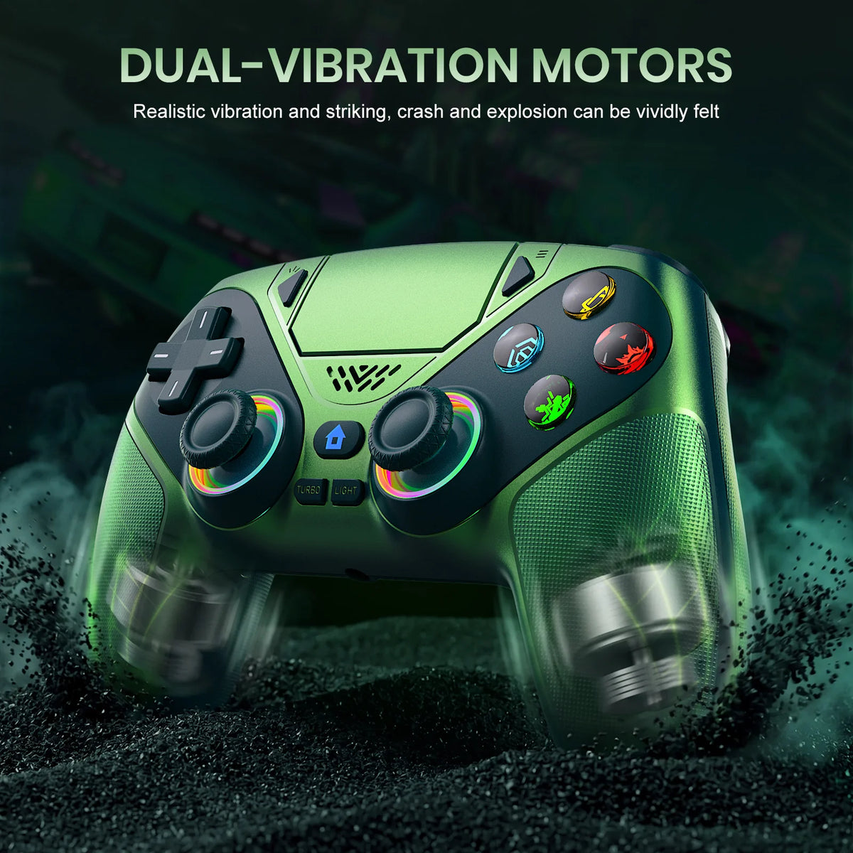 RGB Wireless Gamepad,For Playstation 5/PS5 Controller,With Turbo Dual Sense Vibrate Programming 3D Gaming Controller Console