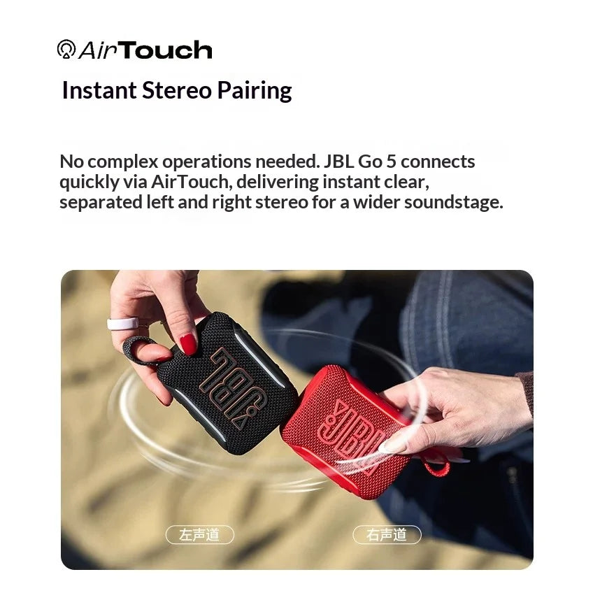 JBL GO5 Portable Wireless Bluetooth Speaker IP67 Waterproof Mini Pocket Speaker Outdoor Beach Hiking Travel Audio