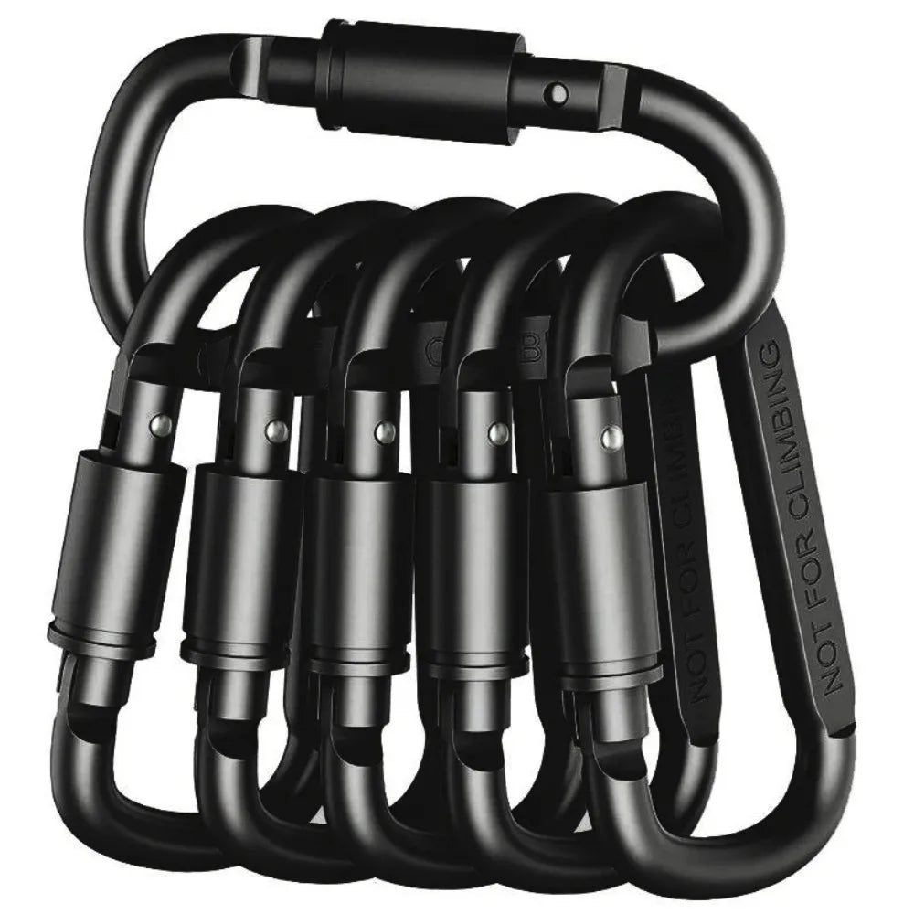 2-6PCS Carabiner Set For Key Camping Survival EDC Outdoor Keychain Clip  Alloy Aluminum Tactical Caribiner Hook Karabiners