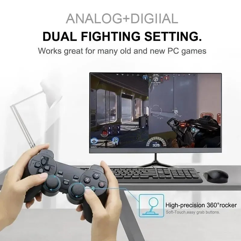 Manette Bluetooth compatible PS3 et PC