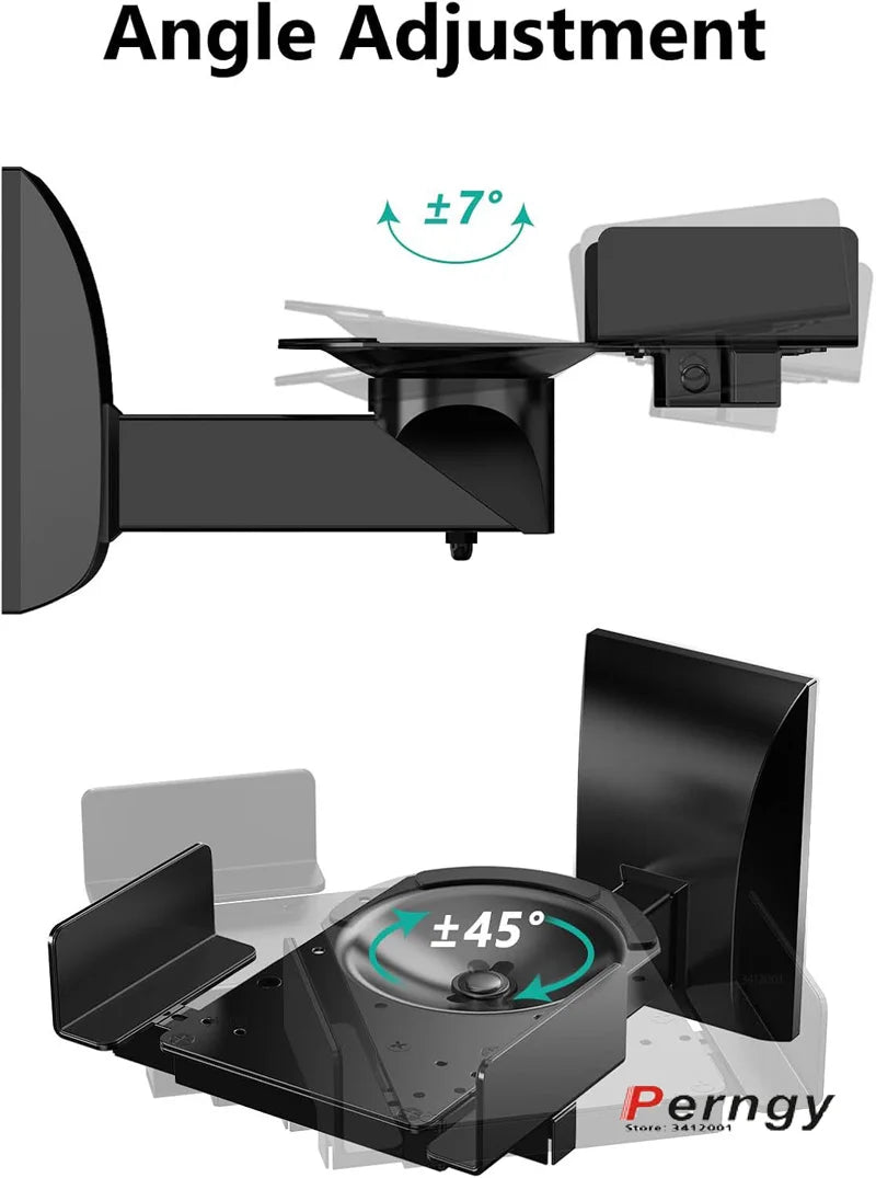 1 Pair=2pcs SW-70 Popular Steel Speaker Wall Mount Bracket Clamp Width Adjustable Rotate All Direction Tilt 25kg Load