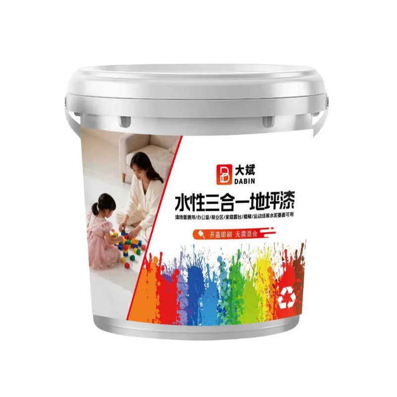 3-in-1 Water-Based Epoxy Floor Paint,Wear-Resistant Waterproof Top Coat for Concrete Floors,Factory & Workshop