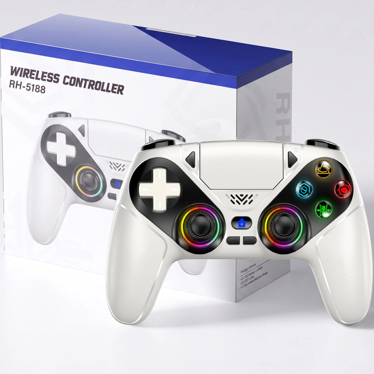 Controller For Playstation 5 PS5/PS5 Pro/Slim/PC Gamepads W/Hall Effect RGB Wireless Game Control Joystick Marco/Turbo Program