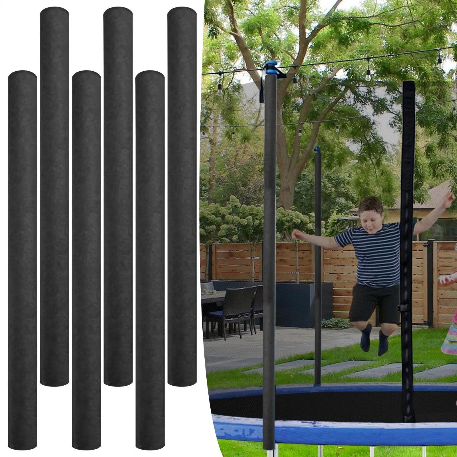 6pcs Trampolines Enclosures Foams Sleeves Replacement Trampolines Protective Poles Cover Paddings for Safety Protections