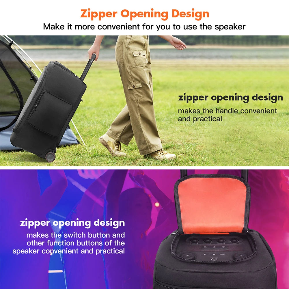 Padded Speaker Protective Cover Case Waterproof Double-Sided Speaker Storage Bag for JBL PARTYBOX 1000/710/520/320/310/120/110
