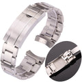 20mm Stainless Steel Watchband Bracelet For Rolex Watch Band Silver Brushed Curved End Replacement Strap