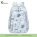 School Bags for Girls Cute Printing Cat School Backpack and Handbag Kawaii Children Backpack Back To School 2024 Mochila Escolar