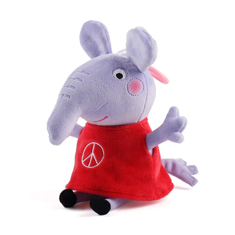 100% Genuine Peppa Pig 12-19cm Peppa George Evie Plush Toy Evy Cartoon Stuffed Animals Doll Children Birthday Christmas Gift