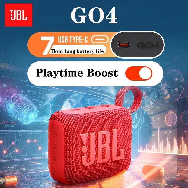 JBL GO4 IP67 Waterproof Bluetooth Speaker Portable Wireless Loudspeaker Compact Build Outdoor Hiking Stereo Audio