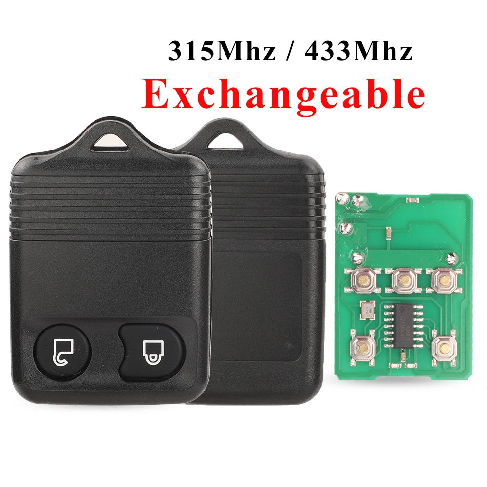 jingyuqin 25pcs clé de voiture 2/3/4 boutons 315/433MHZ pour Ford Escape Explorer Télécommande d'entrée sans clé Émetteur de clé de voiture