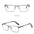 Men Square Metal Large Frame Reading Spring Leg Elderly Presbyopia Glasses Blue Light Blocking Eye Protection Eyeglasses