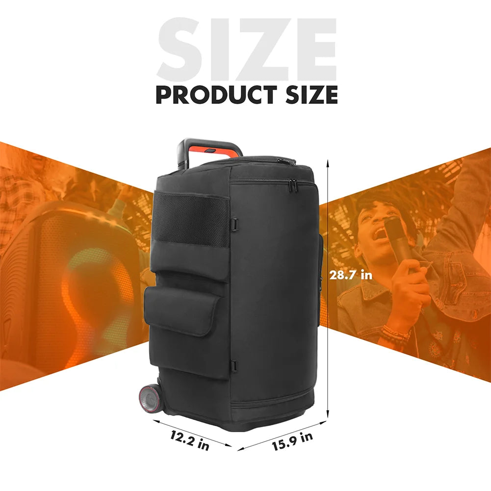 Padded Speaker Protective Cover Case Waterproof Double-Sided Speaker Storage Bag for JBL PARTYBOX 1000/710/520/320/310/120/110