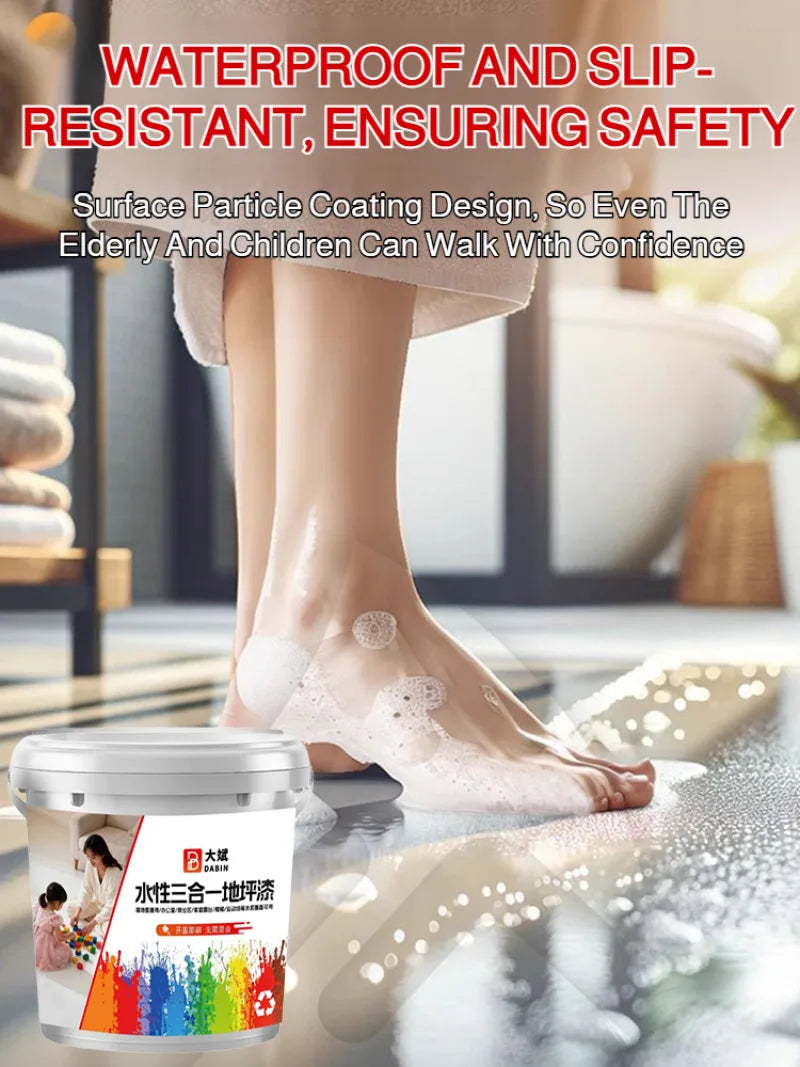 3-in-1 Water-Based Epoxy Floor Paint,Wear-Resistant Waterproof Top Coat for Concrete Floors,Factory & Workshop