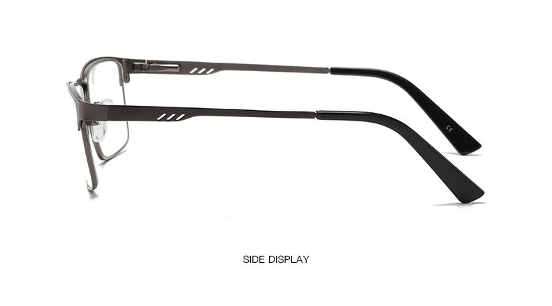 Men Square Metal Large Frame Myopia Glasses Spring Leg Elderly Near Sight Eyewear Blue Light Blocking Eye Protection Eyeglasses