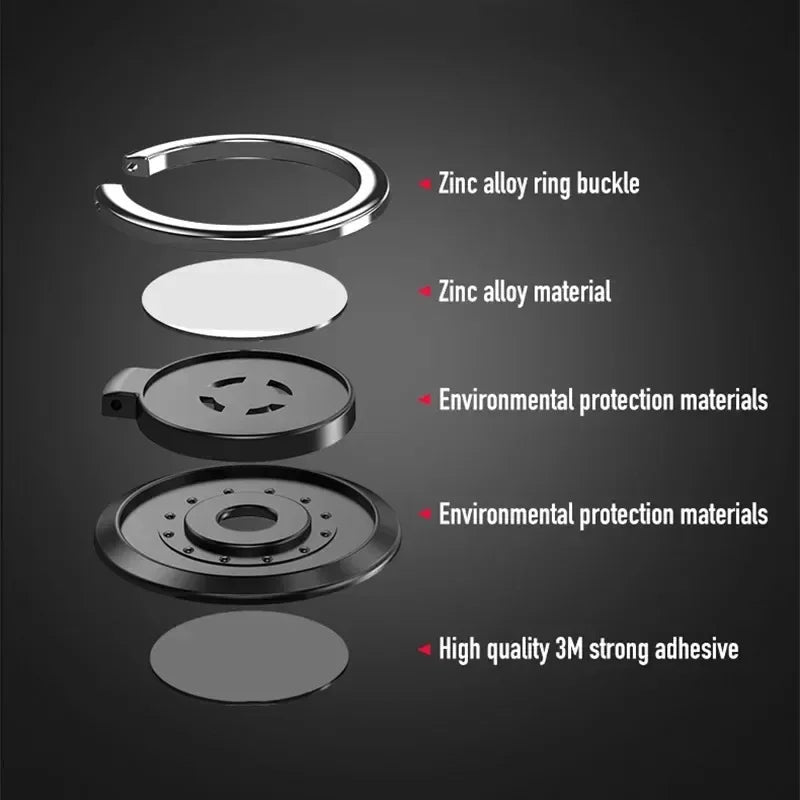 Mini Finger Ring Holder Stand Grip 360 Rotating For Mobile Phone Car Magnetic Mount Phone Back Sticker Pad Unniversal Bracket