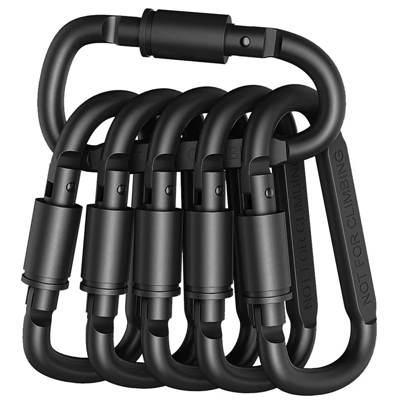 4-6PCS Carabiner Set For Key Camping Survival EDC Outdoor Keychain Clip Alloy Aluminum Tactical Caribiner Hook Karabiners