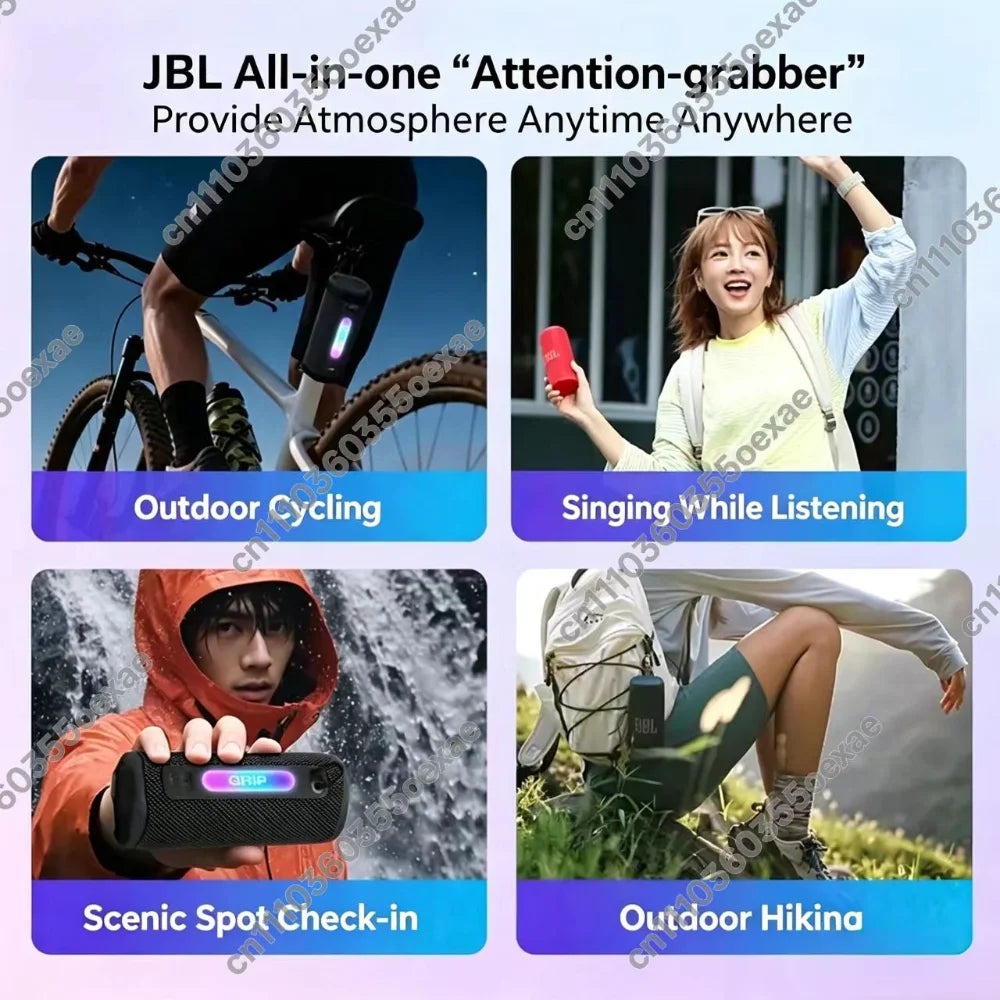 JBL GRIP Music Neon Can Bluetooth Speaker Waterproof Outdoor Portable Colorful Night Light Ambience Light Speaker