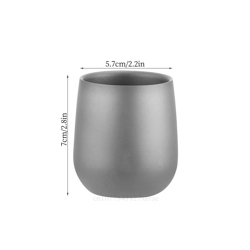 120ml/240ml Double-layer Titanium Cup Outdoor Insulated and Heat-resistant Cup Ultra Lightweight Portable Cup Camping Equipment