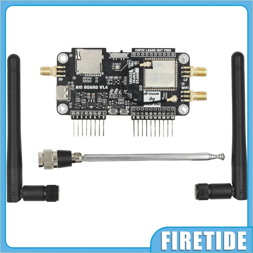 3-in-1 Multi-Function Expansion Board for Flipper Zero-NRF24+ESP32+CC1101 Module with Antennas, Pre-Flashed Marauder Firmware