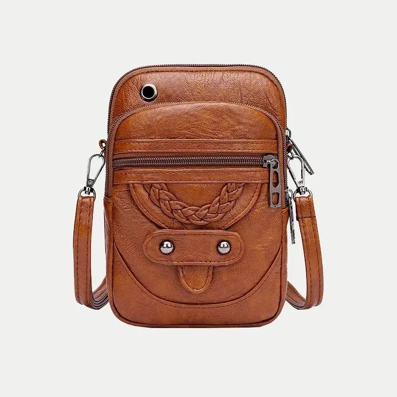 Rossbody New Texture Shoulder Bag Soft Leather Western Style Mature Fashion Retro Small Bag Suitable Ladies All-match Bag