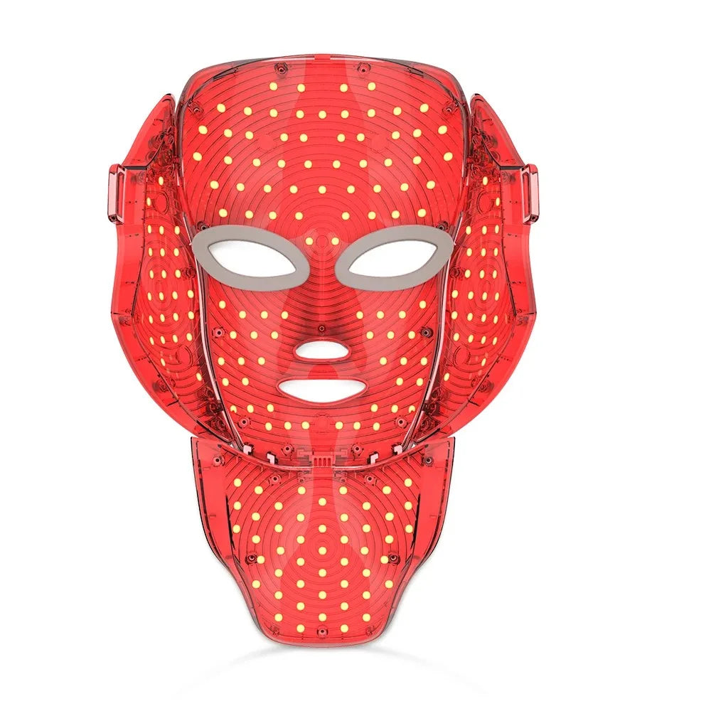 LED Face Mask Red Light Therapy 7-1 Color 192LEDs Facial Wireless Mask Home Beauty Facial LED Mask Lovely Gift