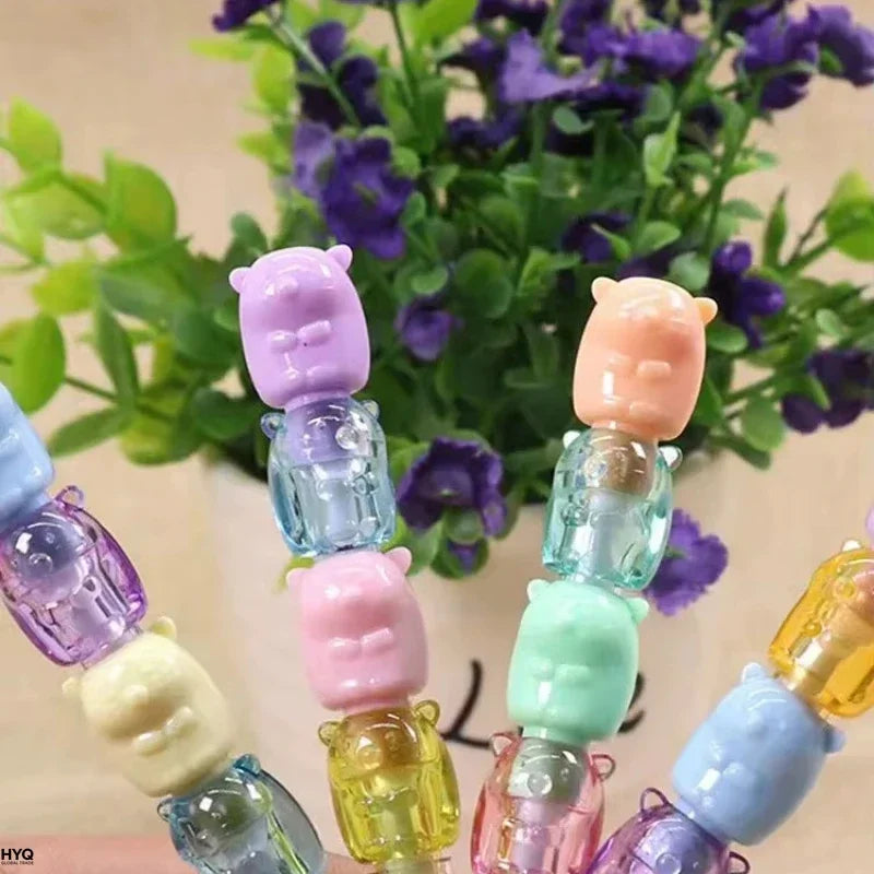 2pcs/Set Cute Bear Non Sharpening Mechanical Pencil Student Writing Pen School Office Supplies Pencil Stationery Gifts