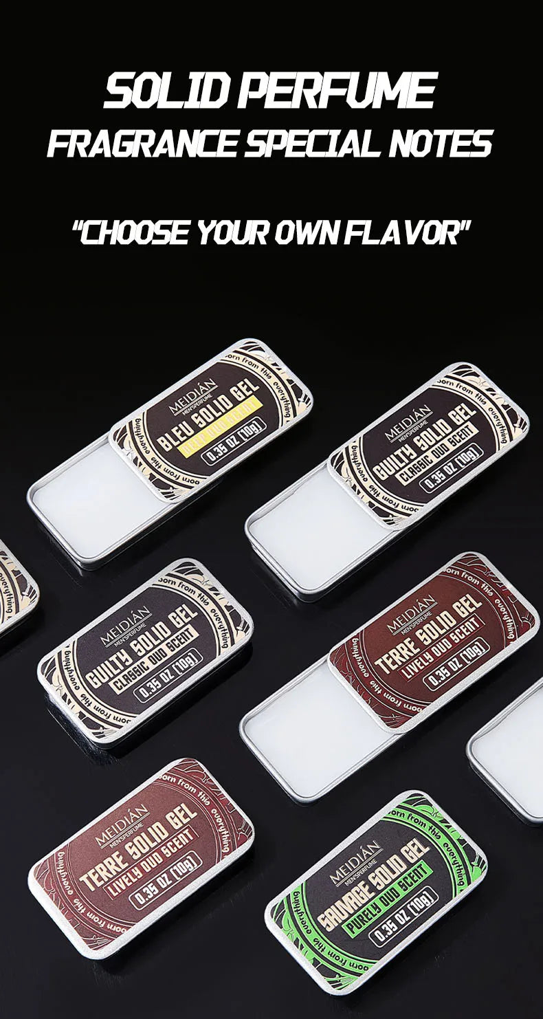 Perfume Set, Which Can Be Applied on the Wrist and Neck, Fresh Smell, Men's and Women's Portable Refreshing Solid Perfume
