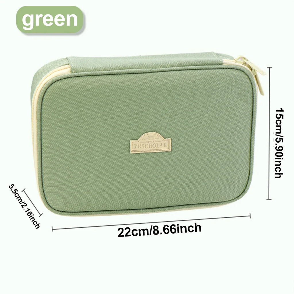 Simple style pencil case, large capacity pencil bag, small piece storage bag, student stationery organizer back-to-school season