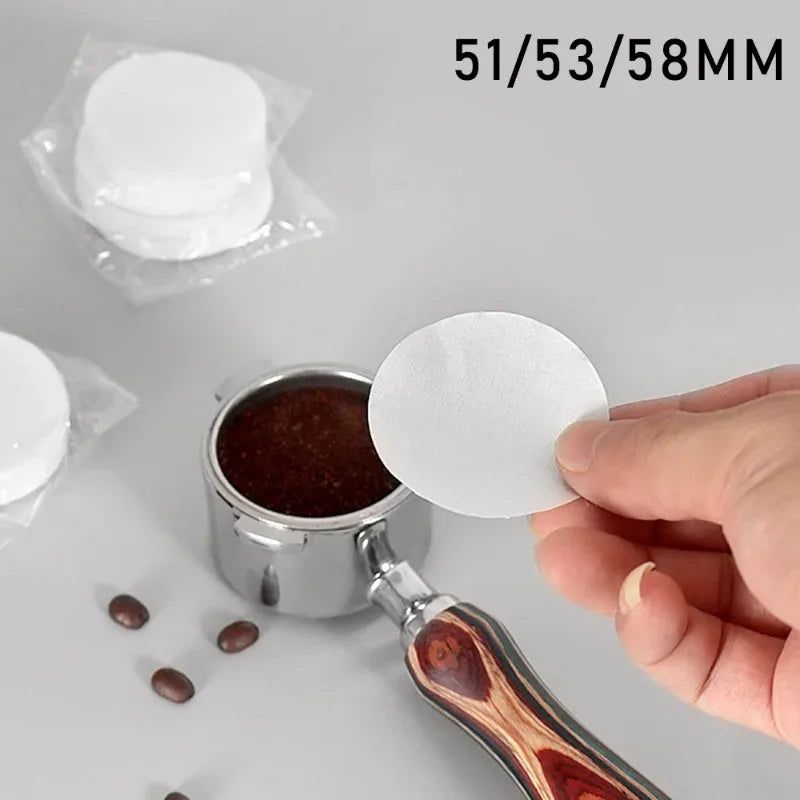 51/53/58mm Universal Coffee Filter Paper Handle Secondary Water Separation Filter Paper Concentrated Round Coffee Filter Paper