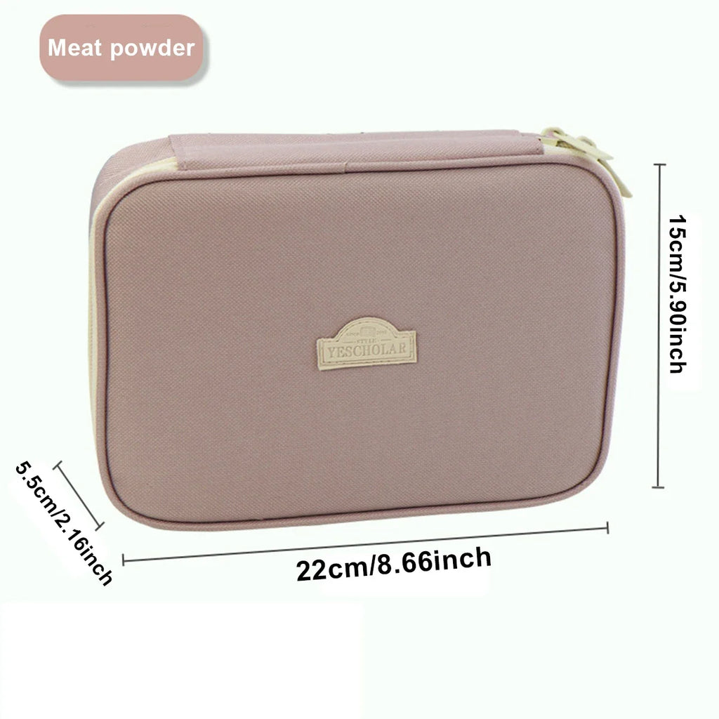 Simple style pencil case, large capacity pencil bag, small piece storage bag, student stationery organizer back-to-school season