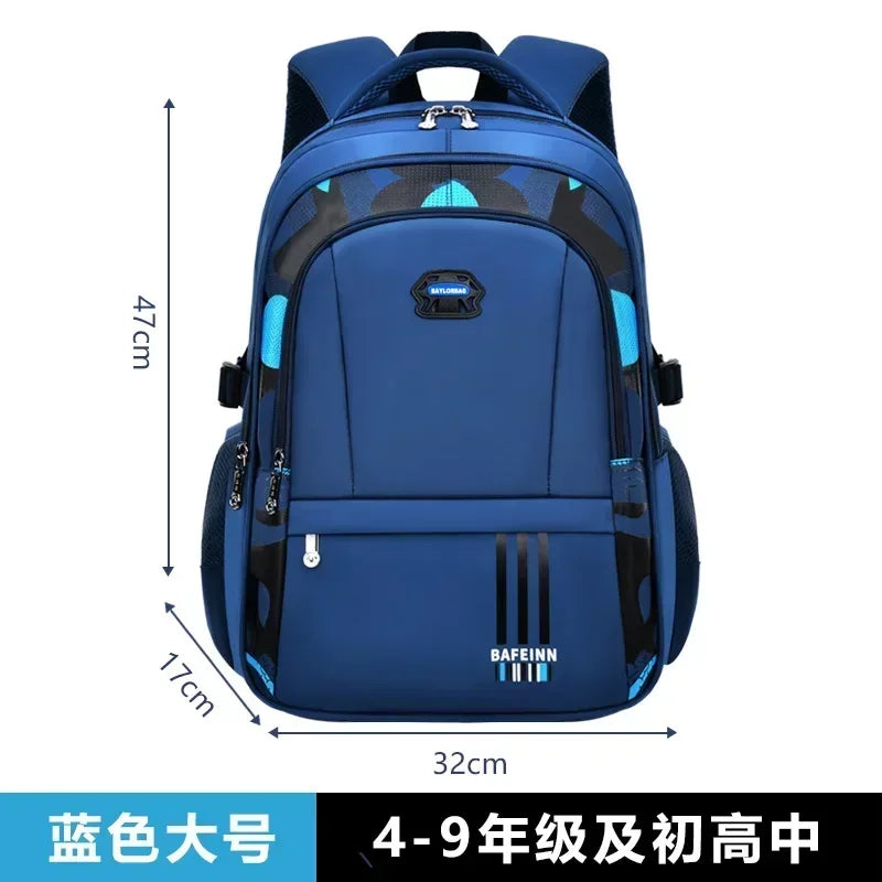 Primary and Middle School Students Schoolbag Boys Light Large Capacity Backpack Children Burden Relief Spine Protection Backpack