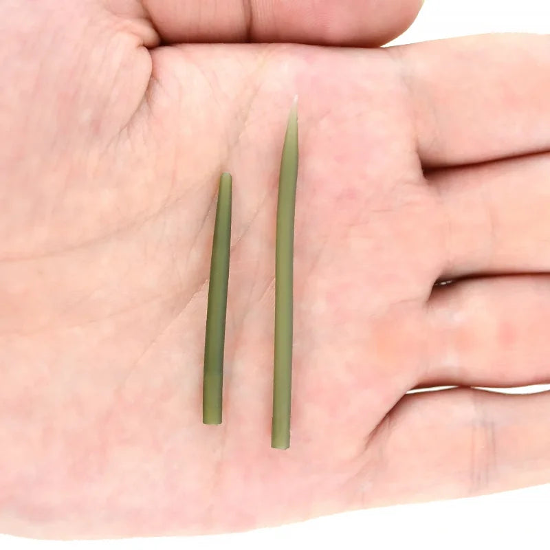 HIRISI 20pcs Carp Fishing Anti Tangle Sleeves, Anti Tangle Rig Tubing,Carp Fishing Soft Rubber Spike Tube fishing accessories