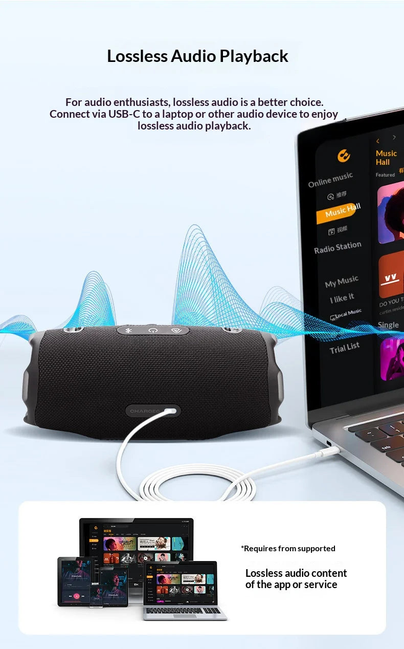 JBL CHARGE6 Portable Bluetooth Speaker IP68 Waterproof Dustproof Wireless Speaker Built-in Powerbank For Outdoor Beach Camping