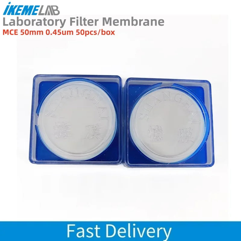 IKEME 50Pcs MCE Membrane Filter Mixed Cellulose Ester 50mm 0.45um Laboratory Filter Membrane