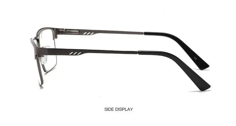 Retro Metal Full Frame Oversize Reading Glasses Men Anti Blue Light Square Presbyopia Eyeglasses +0.75 1.75 2.25 2.75