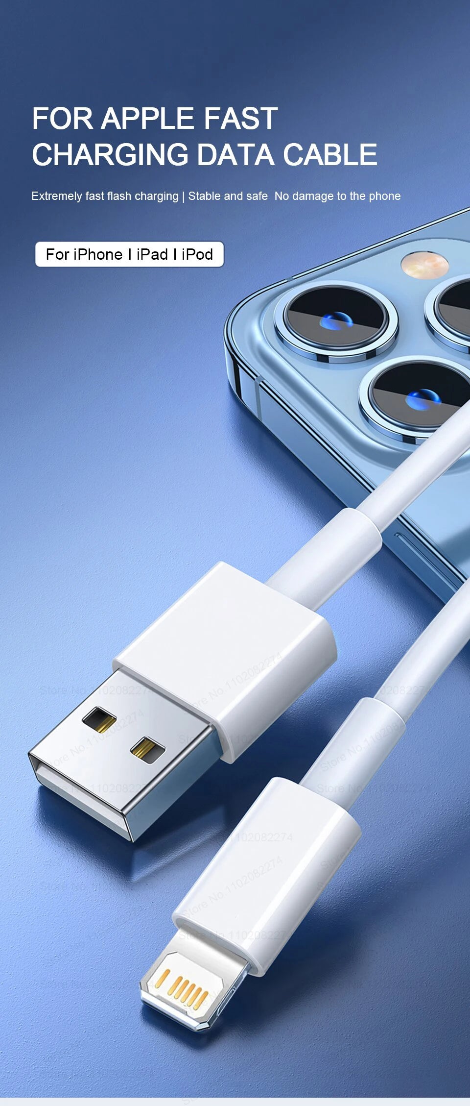 PD 30W Fast Charging For iPhone Charger USB For iPhone Cable 14 13 12 11 Pro Max Mini 8 Plus X XR XS USB Phone Charge Data Cable