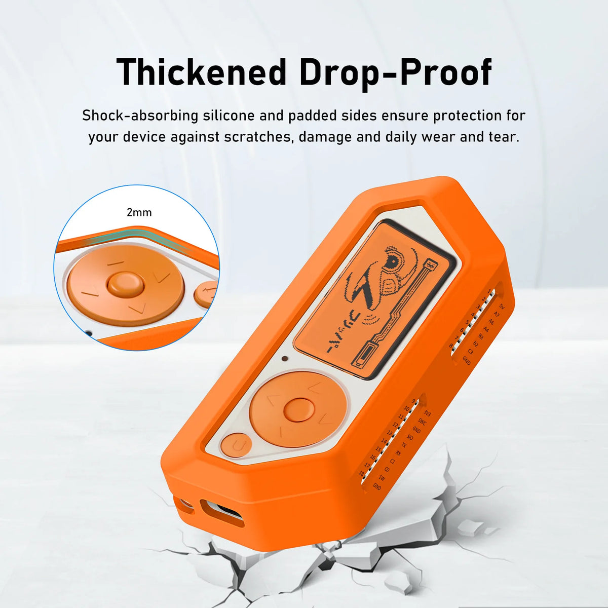 Flipper Zero Silicone Case Thickened Drop-Proof Protective Cover Real Machine Mold Electronic Pet Geek Gadget Accessories