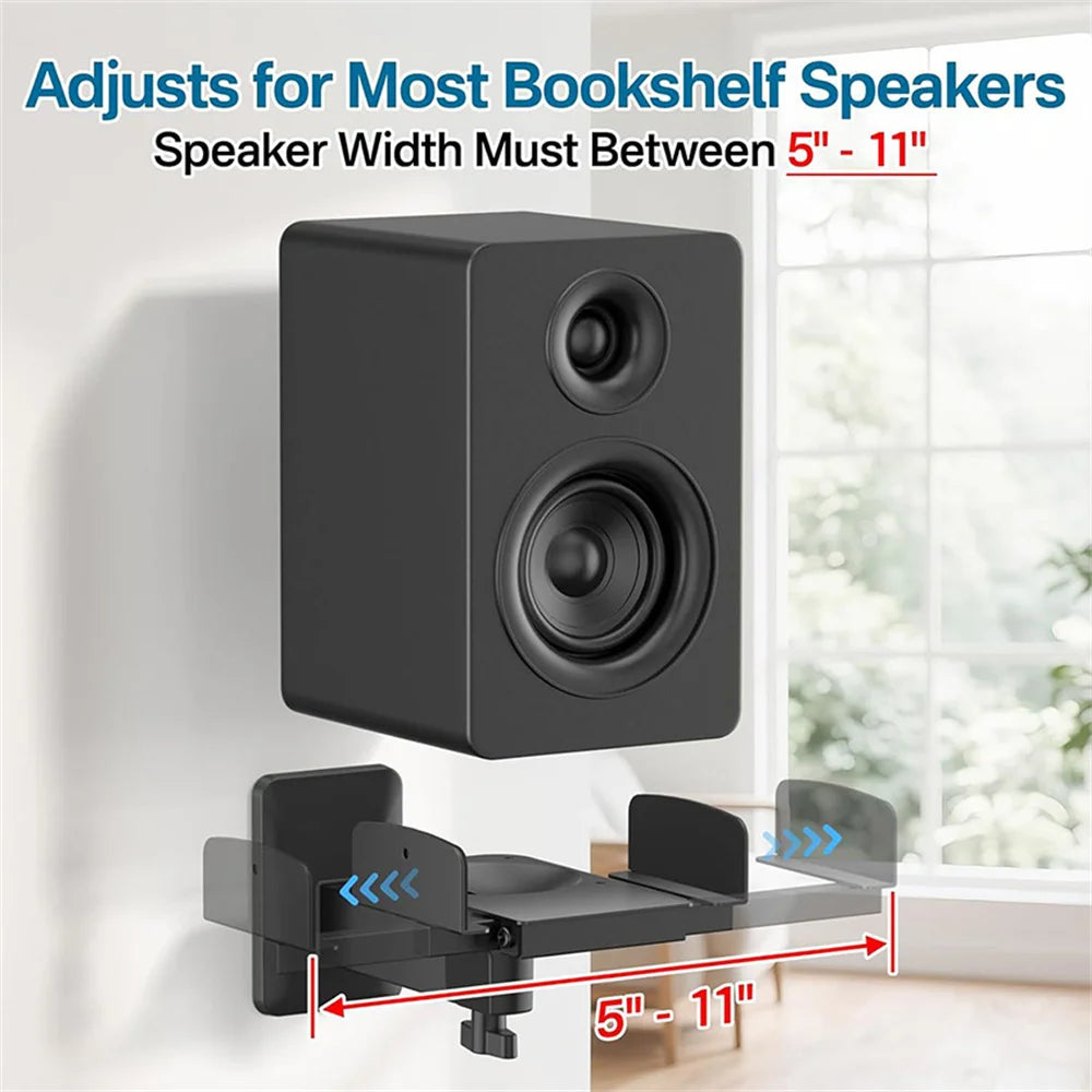 Double Clamp Speaker Wall Mount Surround Sound HIFI Adjustable Angles Wall Bracket For JBL Rack Holder Stand Speaker Accessories